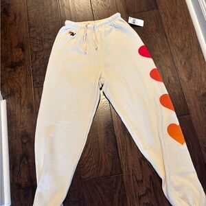 Aviator Nation heart fade sweatpants